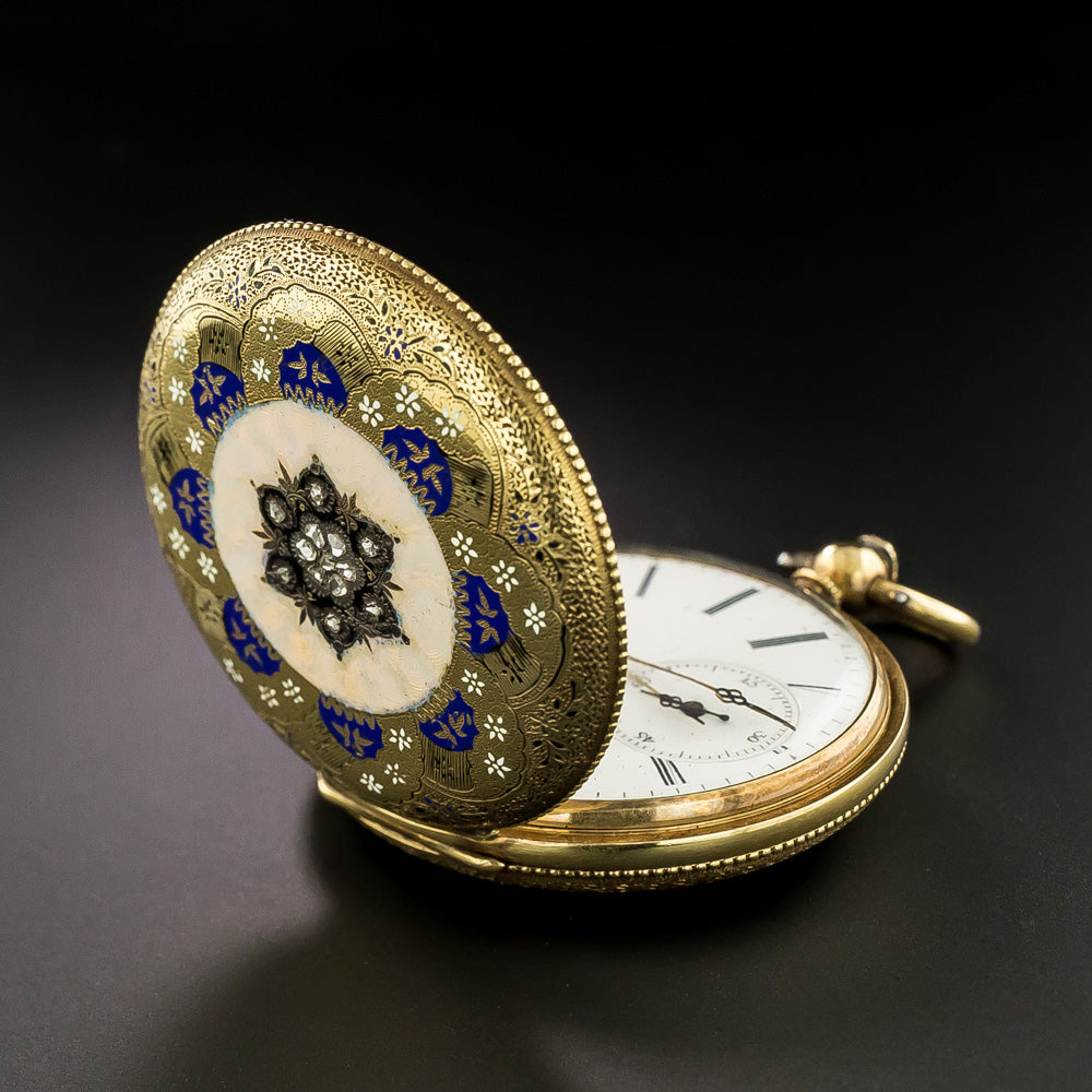 Antique Jules Perrenoud Key Wind Pocket Watch - 8