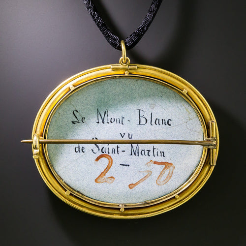 Antique Mont Blanc Swiss Enamel Pendant/Brooch - 2