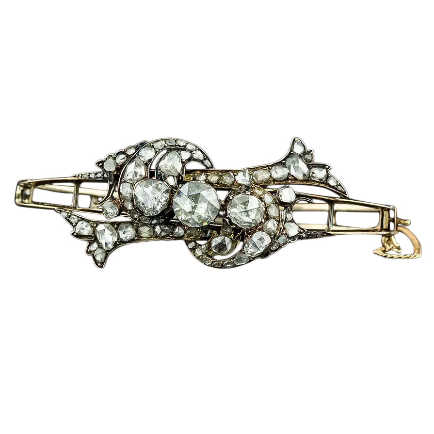 Antique Rose-Cut Diamond Bangle Bracelet - 4
