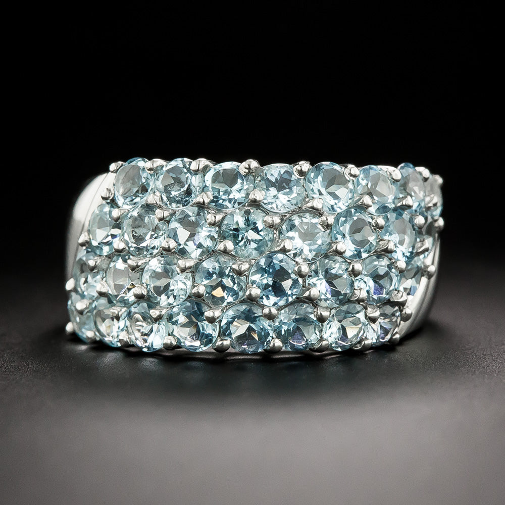 Aquamarine Band Ring - 3