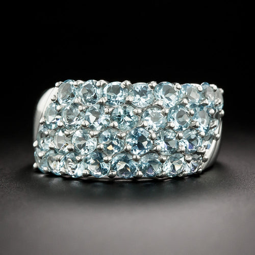 Aquamarine Band Ring - 3