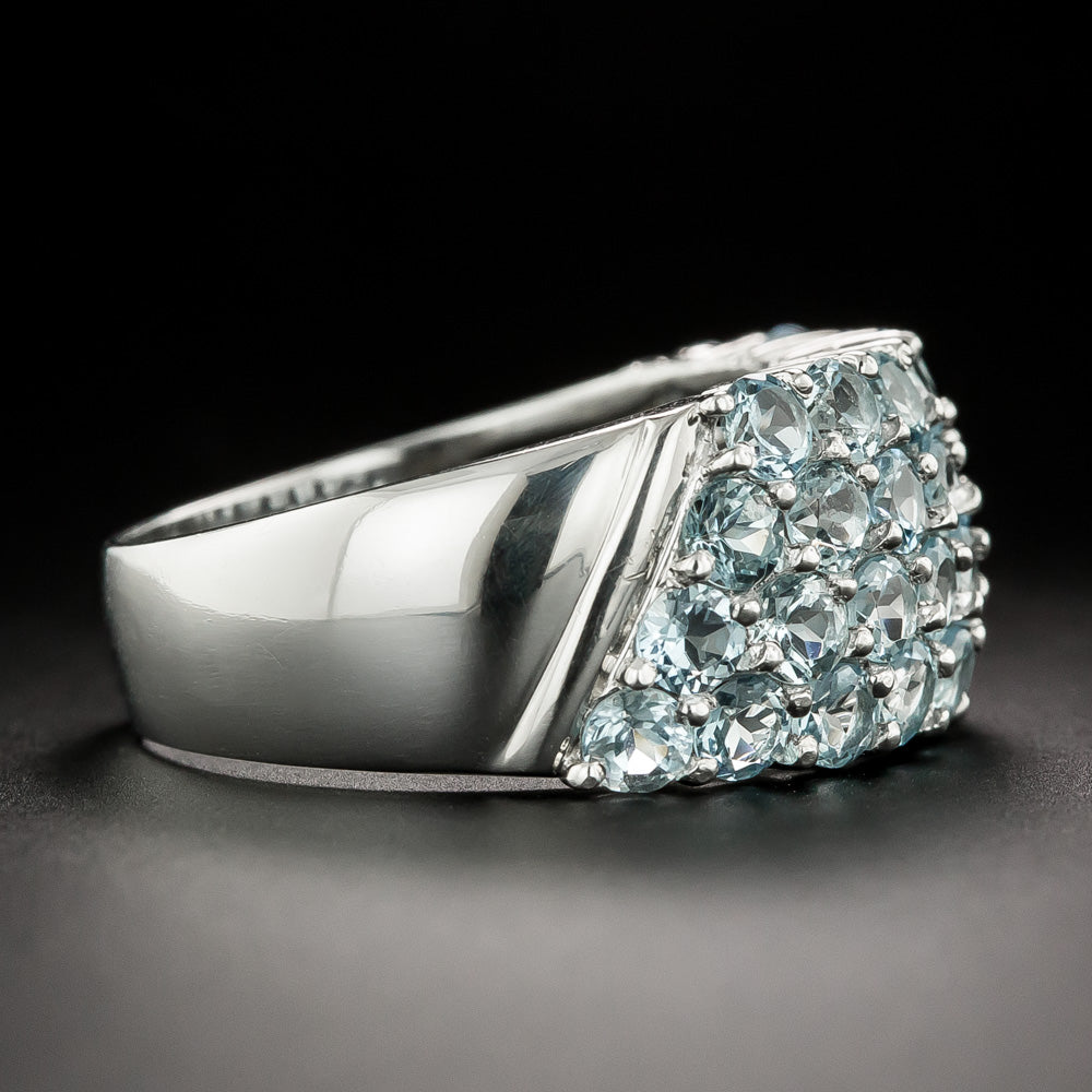 Aquamarine Band Ring - 4