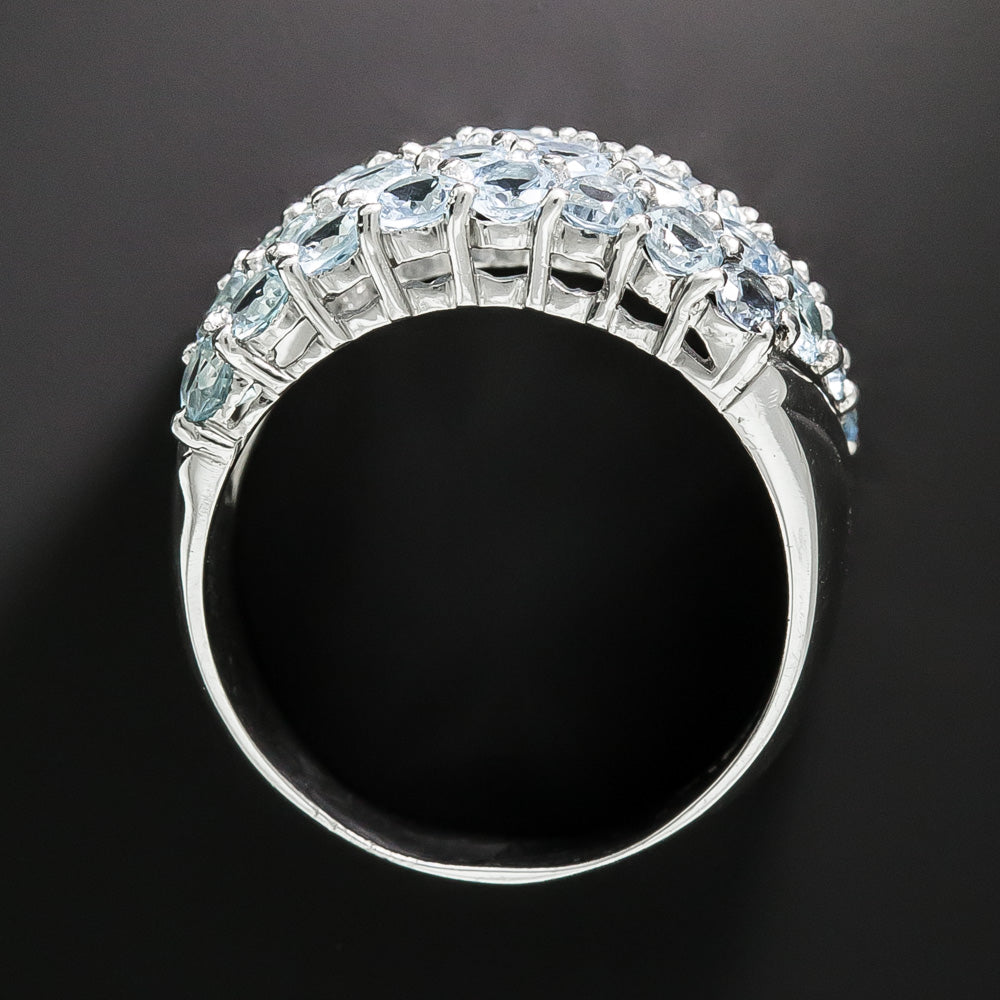 Aquamarine Band Ring - 6