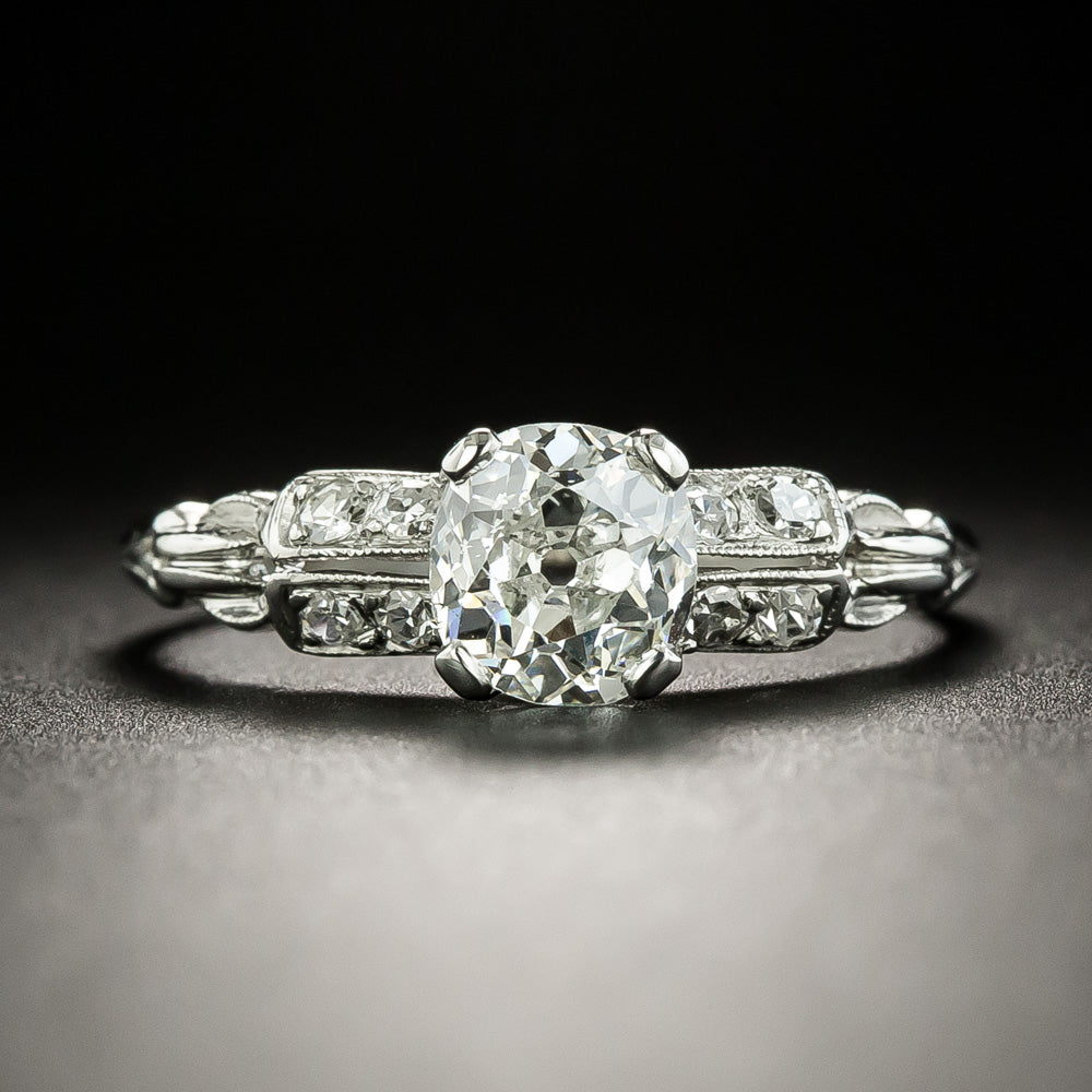 Art Deco 1.00 Carat Diamond Engagement Ring - GIA G SI1 - 1