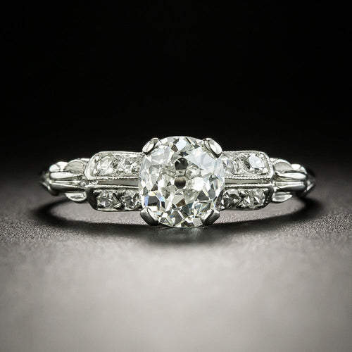 Art Deco 1.00 Carat Diamond Engagement Ring - GIA G SI1 - 1