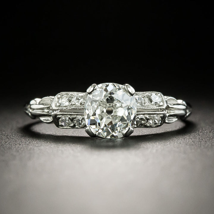 Art Deco 1.00 Carat Diamond Engagement Ring - GIA G SI1