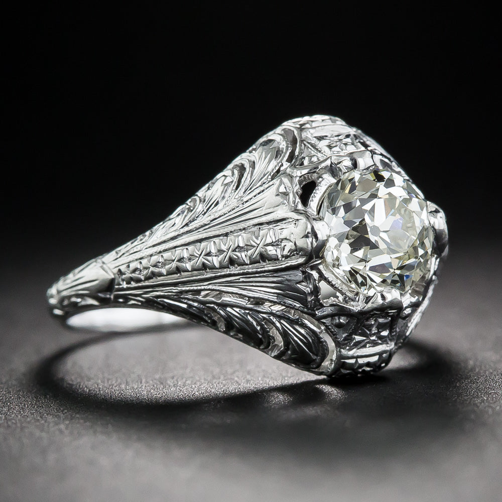 Art Deco 1.00 Carat Diamond Engagement Ring - 2
