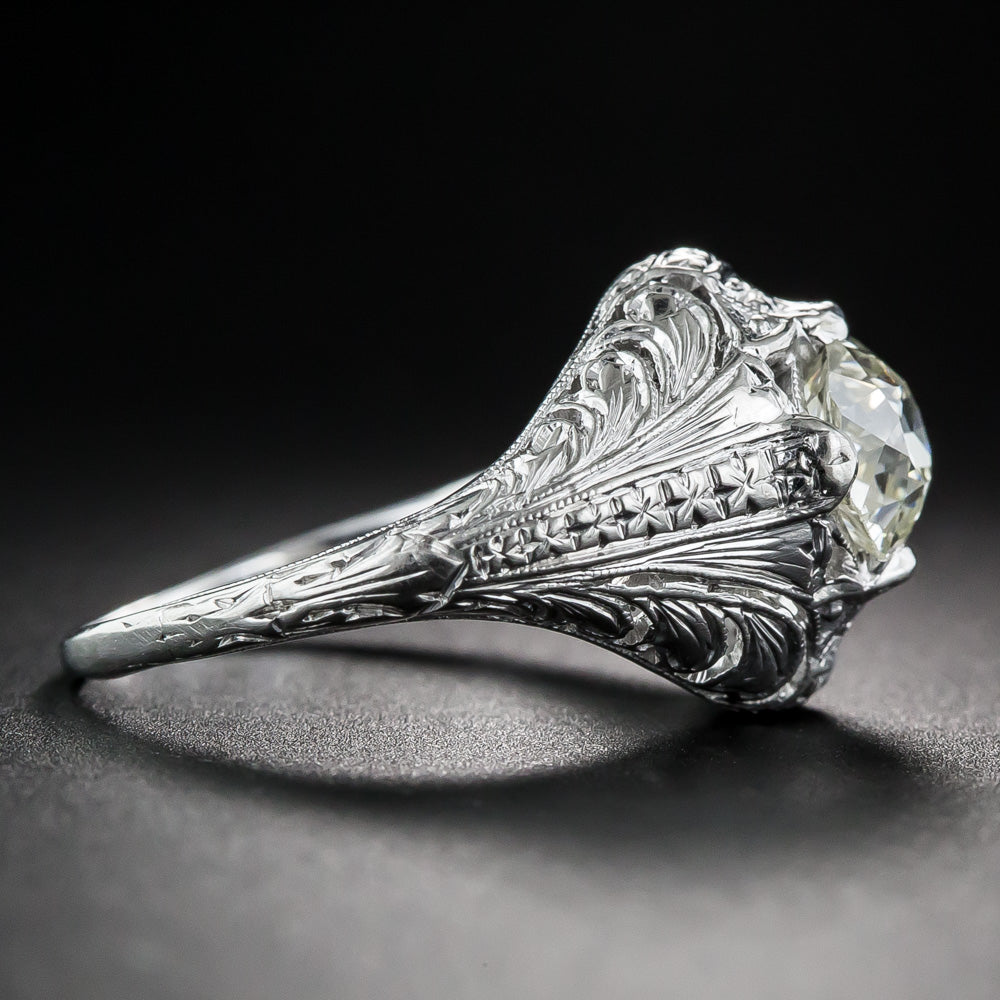 Art Deco 1.00 Carat Diamond Engagement Ring - 3