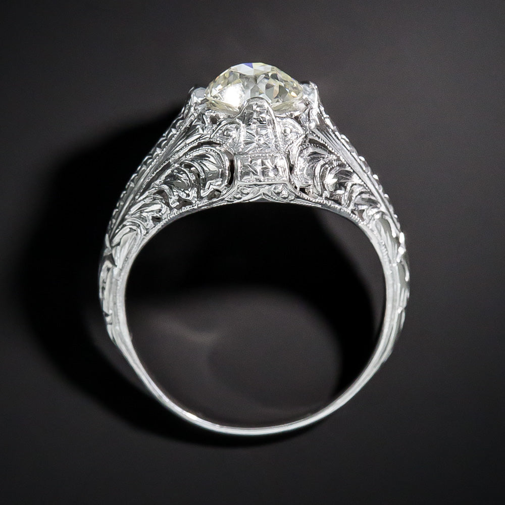 Art Deco 1.00 Carat Diamond Engagement Ring - 4