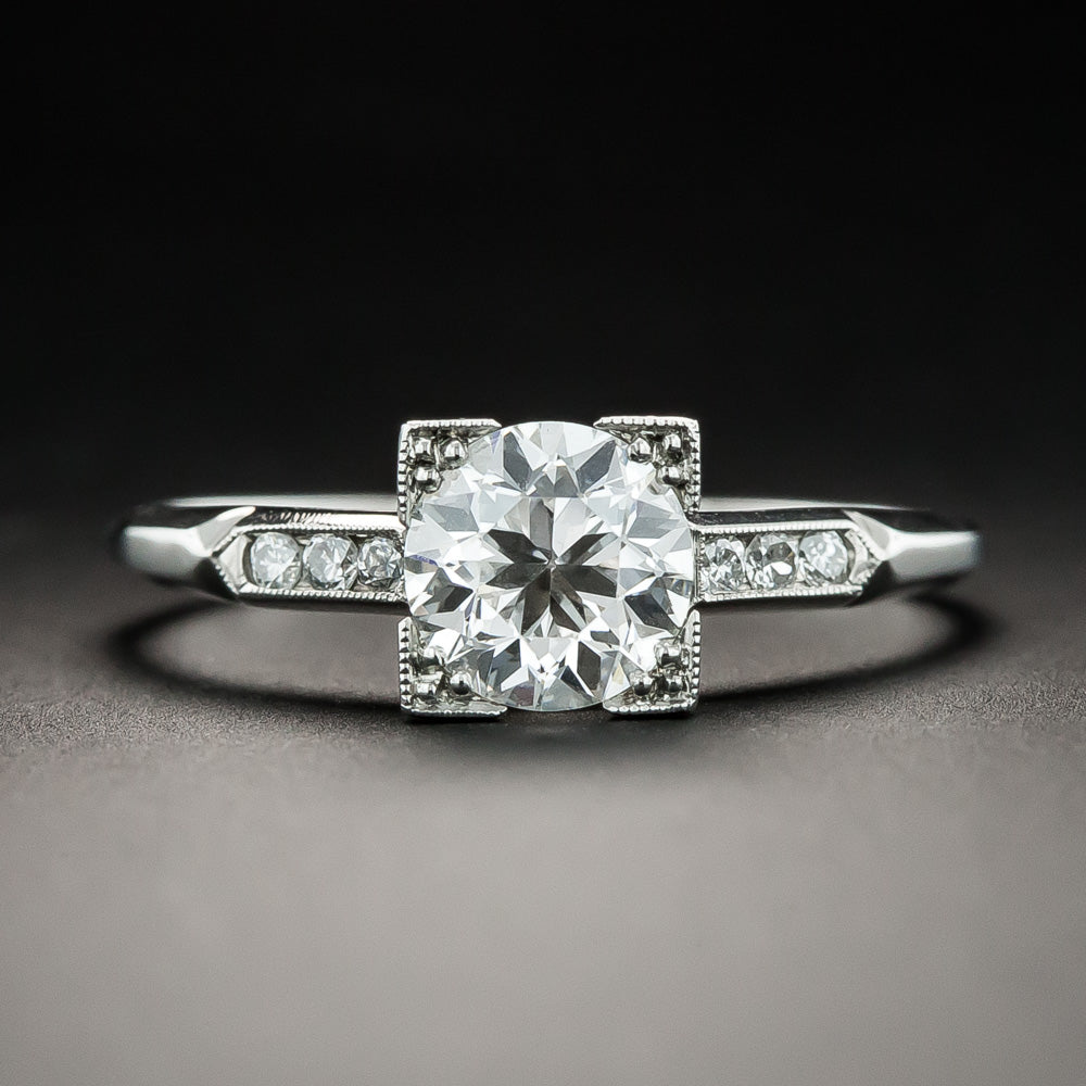 Art Deco 1.00 Carat Diamond Ring by Maurice Tishman - GIA E VS1  - 2
