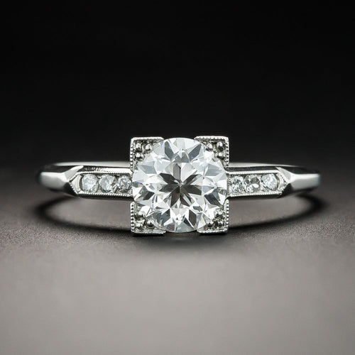 Art Deco 1.00 Carat Diamond Ring by Maurice Tishman - GIA E VS1  - 2