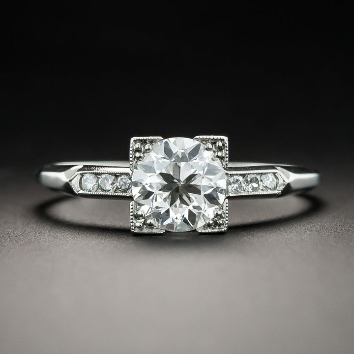 Art Deco 1.00 Carat Diamond Ring by Maurice Tishman - GIA E VS1