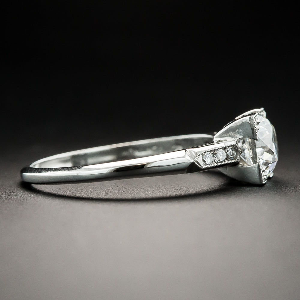 Art Deco 1.00 Carat Diamond Ring by Maurice Tishman - GIA E VS1  - 3