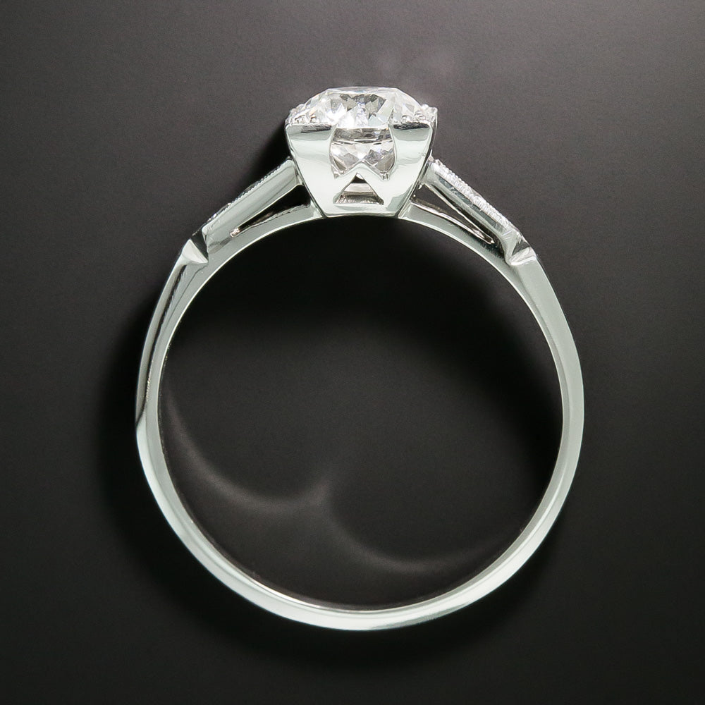 Art Deco 1.00 Carat Diamond Ring by Maurice Tishman - GIA E VS1  - 4
