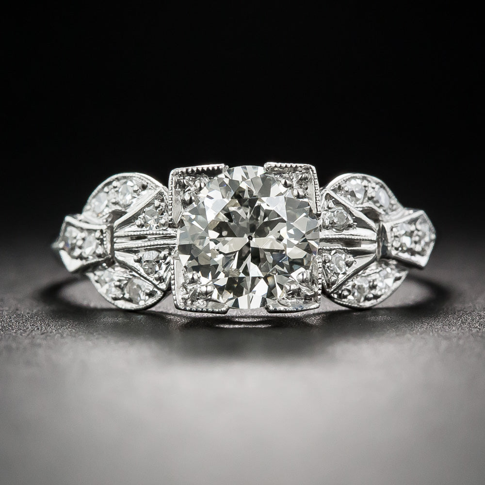 Art Deco 1.01 Carat Diamond Buckle Ring by Fletcher Burrow and Co - GIA J VS2 - 5
