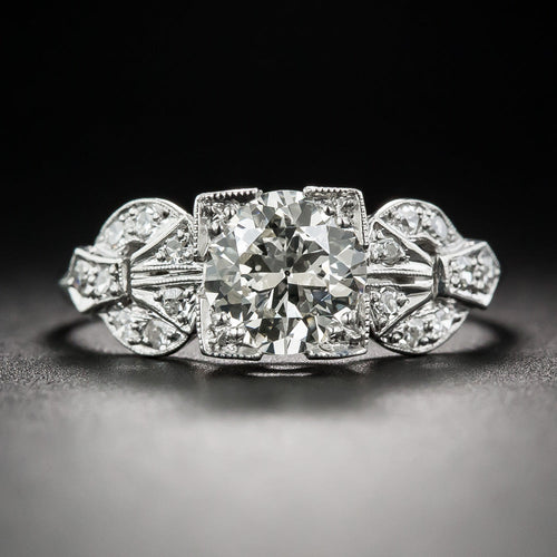Art Deco 1.01 Carat Diamond Buckle Ring by Fletcher Burrow and Co - GIA J VS2 - 5
