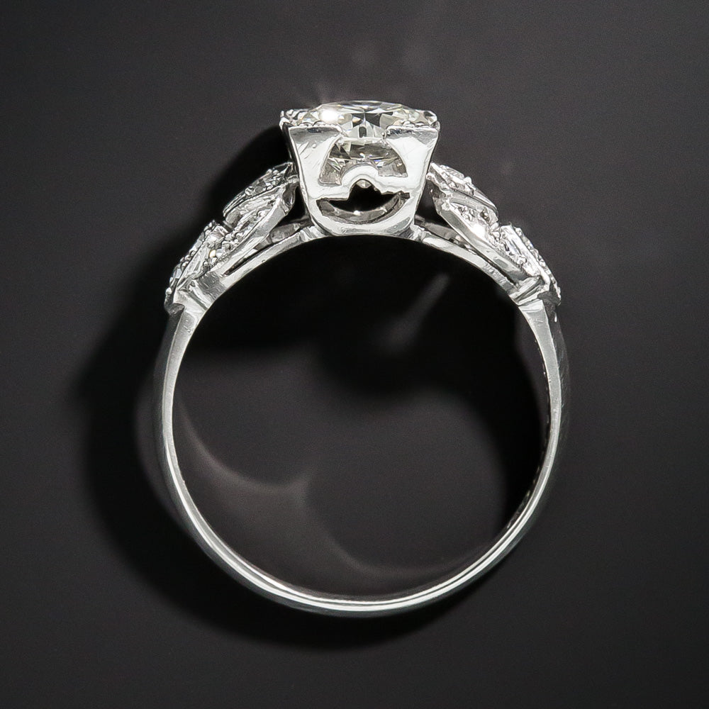 Art Deco 1.01 Carat Diamond Buckle Ring by Fletcher Burrow and Co - GIA J VS2 - 8
