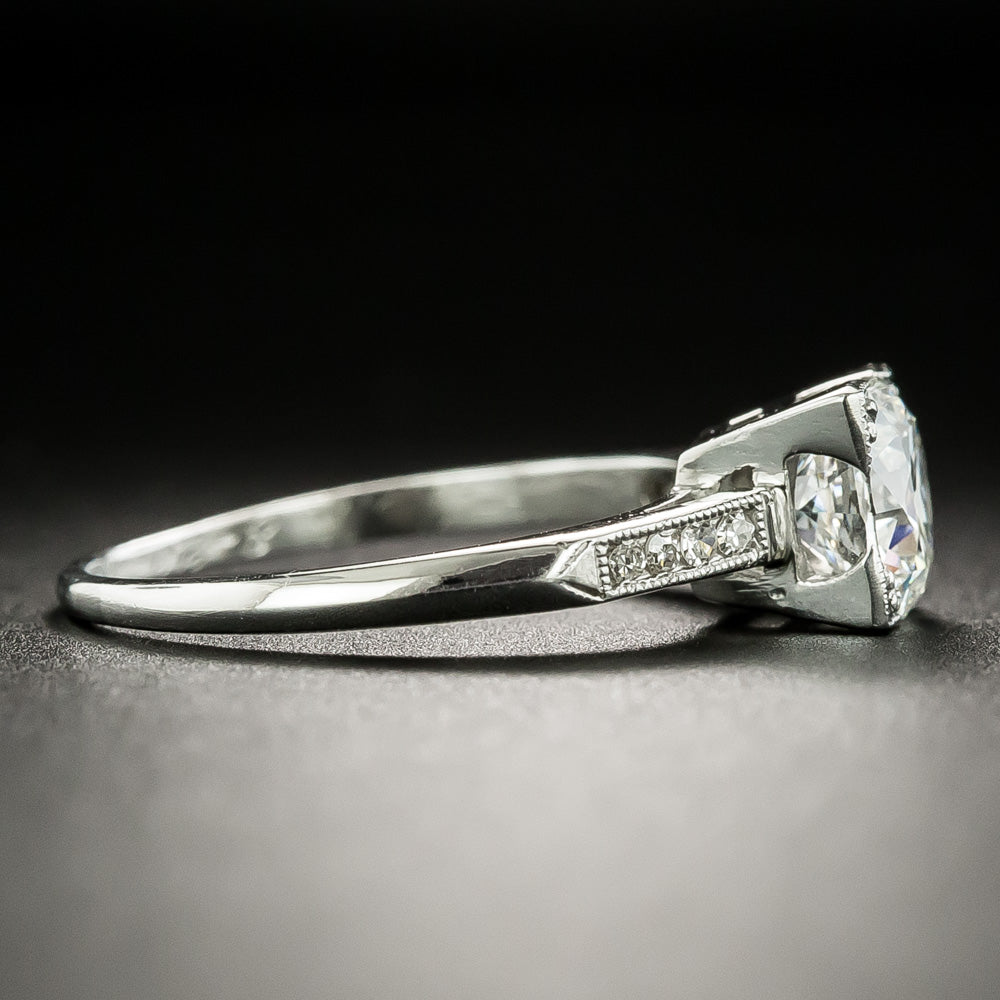 Art Deco 1.02 Carat Diamond Ring - GIA H SI1 - 3