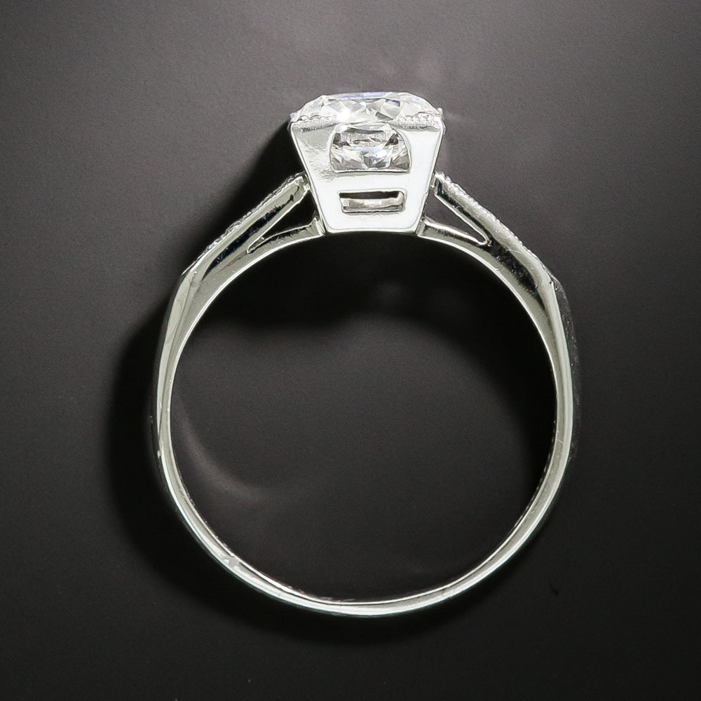 Art Deco 1.02 Carat Diamond Ring - GIA H SI1 - 4
