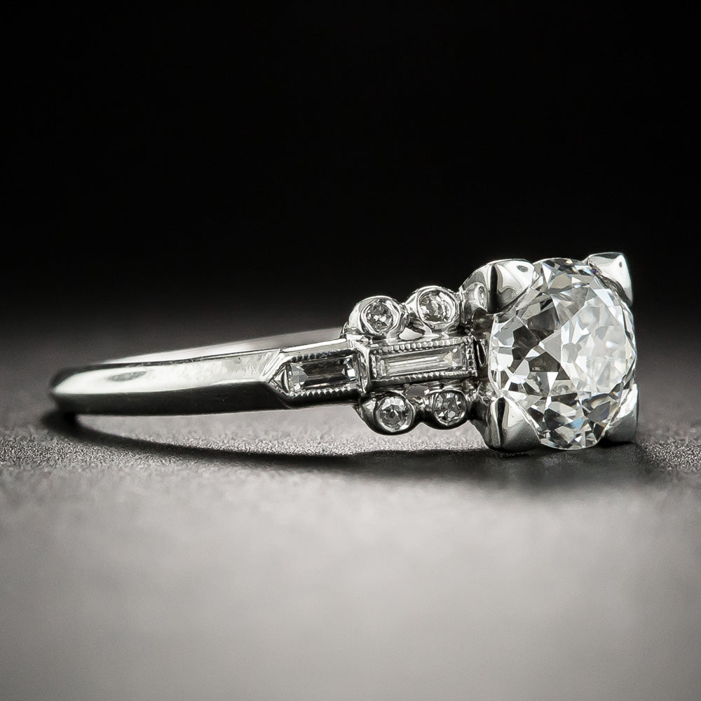 Art Deco 1.03 Carat Diamond Engagement Ring - GIA G VS2 - 3