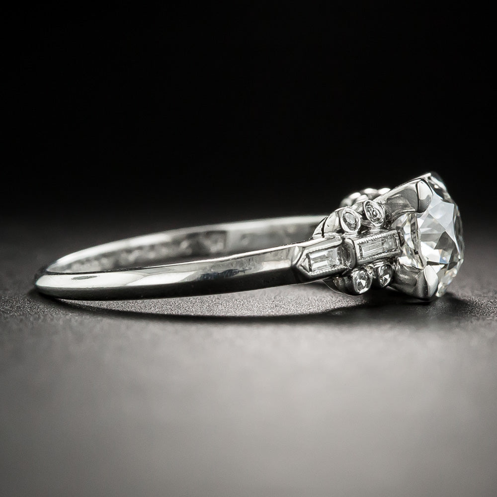 Art Deco 1.03 Carat Diamond Engagement Ring - GIA G VS2 - 4