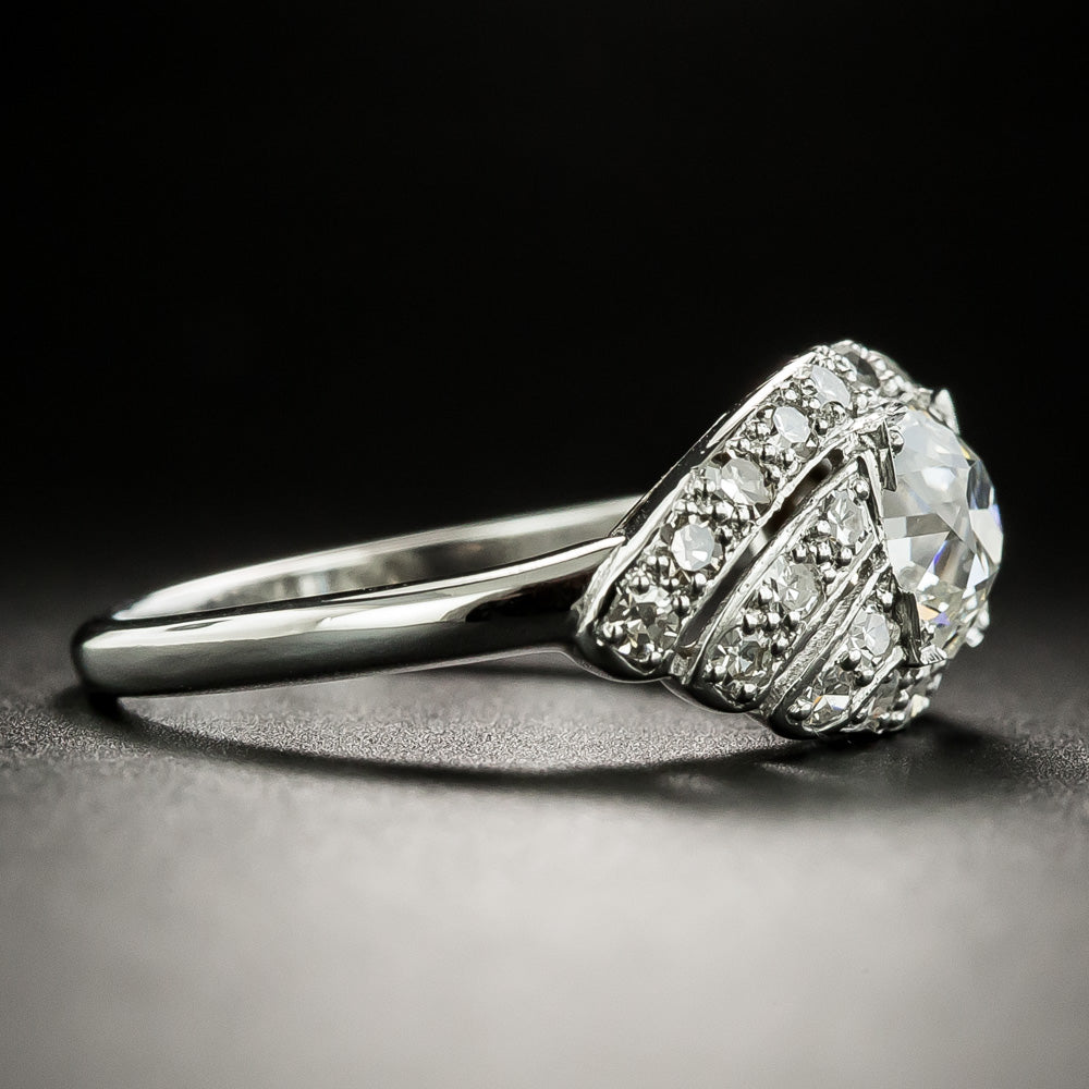 Art Deco 1.03 Carat Diamond Engagement Ring - GIA G VS2 - 3