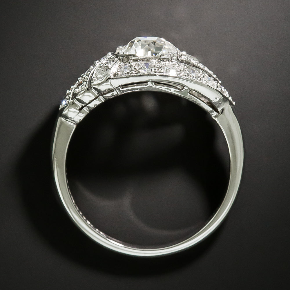 Art Deco 1.03 Carat Diamond Engagement Ring - GIA G VS2 - 4