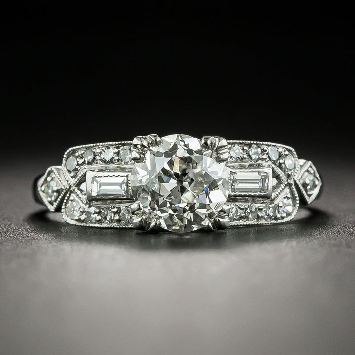 Art Deco 1.03 Carat Diamond Engagement Ring - GIA J VS2