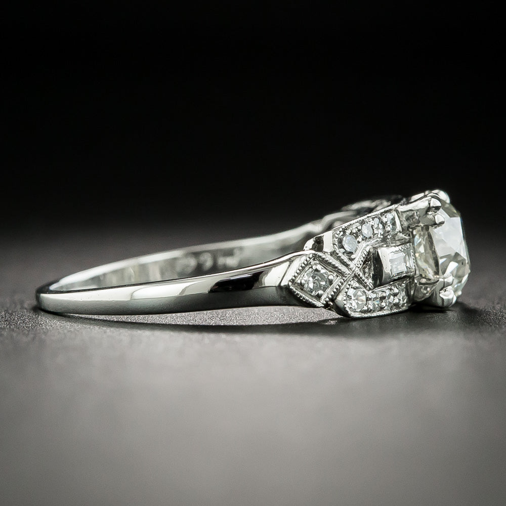 Art Deco 1.03 Carat Diamond Engagement Ring - GIA J VS2 - 2