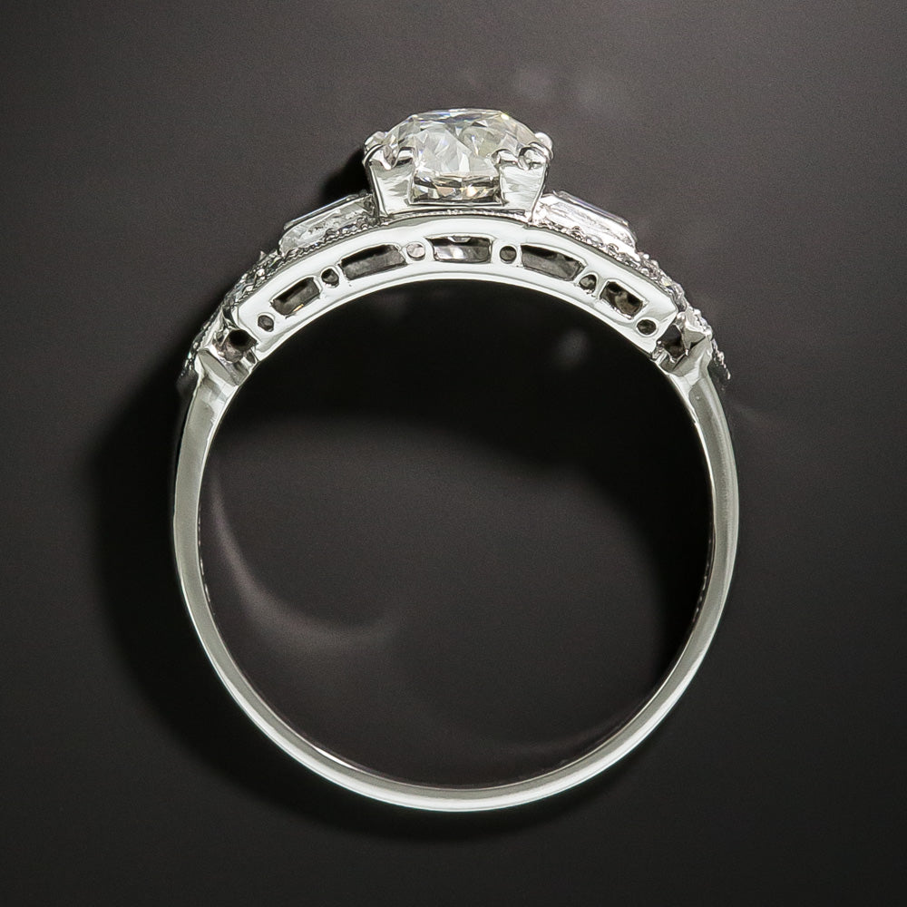 Art Deco 1.03 Carat Diamond Engagement Ring - GIA J VS2 - 3