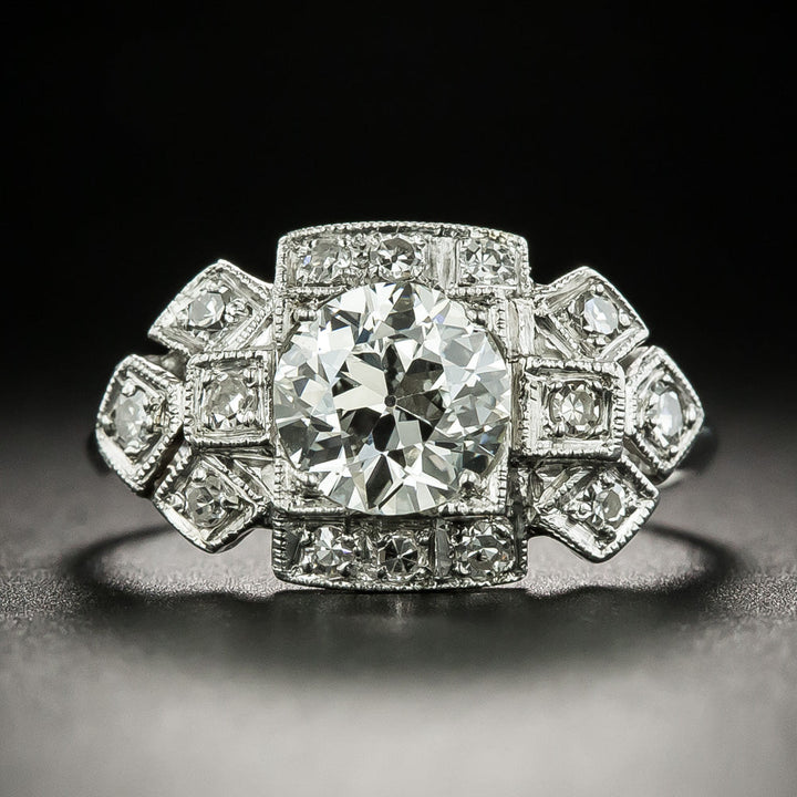 Art Deco 1.04 Carat Diamond Engagement Ring - GIA I VS2