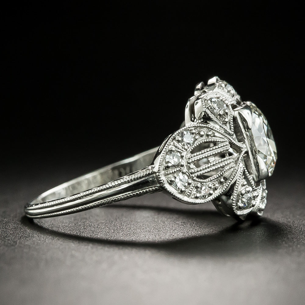 Art Deco 1.04 Carat Diamond Engagement Ring - GIA K VS2  - 2
