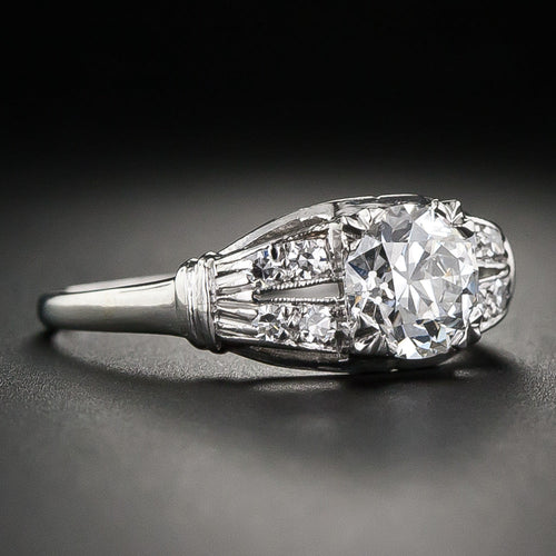 Art Deco 1.04 Carat Diamond Platinum Engagement Ring - GIA G VS1 - 3