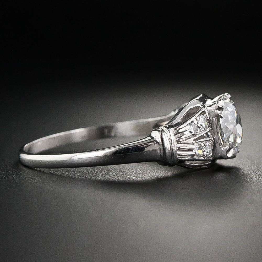 Art Deco 1.04 Carat Diamond Platinum Engagement Ring - GIA G VS1 - 4