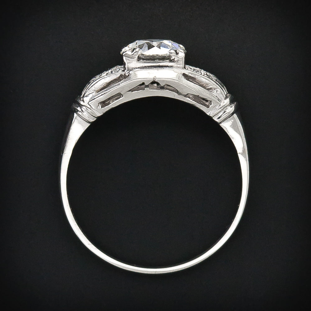Art Deco 1.04 Carat Diamond Platinum Engagement Ring - GIA G VS1 - 5