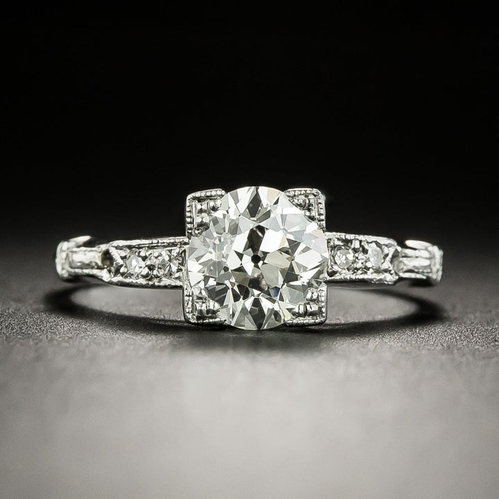 Art Deco 1.05 Carat Diamond Engagement Ring - GIA J VVS2