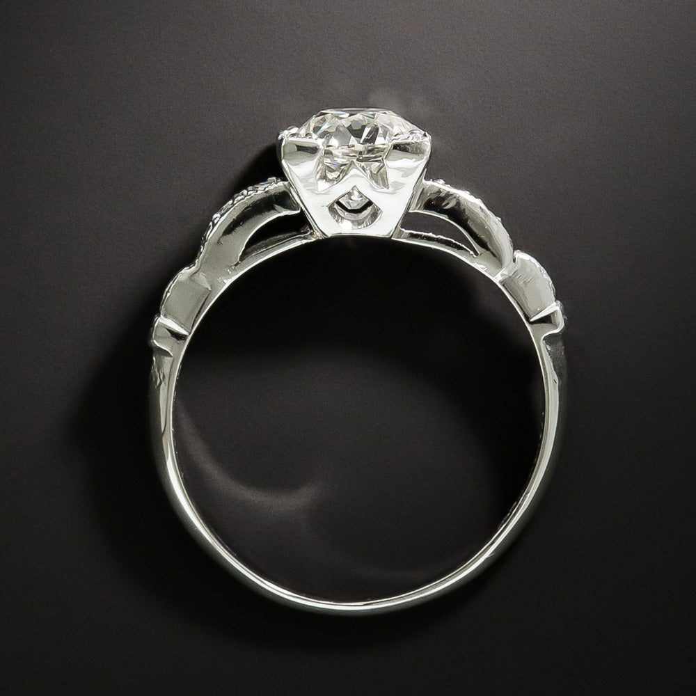 Art Deco 1.05 Carat Diamond Engagement Ring - GIA J VVS2 - 4