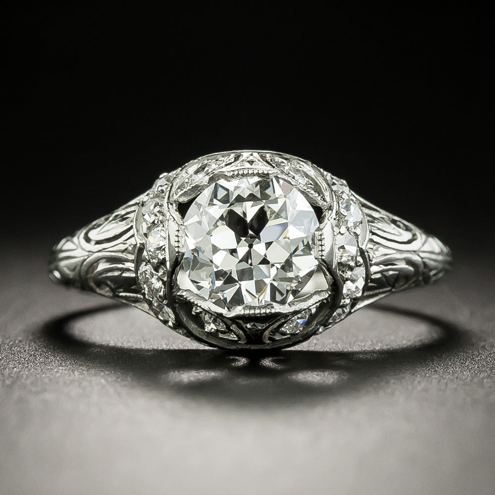 Art Deco 1.07 Carat Diamond Engagement Ring - GIA G VS1 - 3