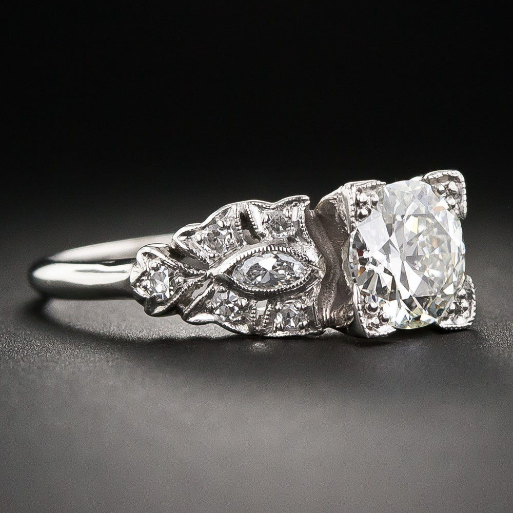 Art Deco 1.07 Carat Diamond Engagement Ring - GIA J SI1 - 6