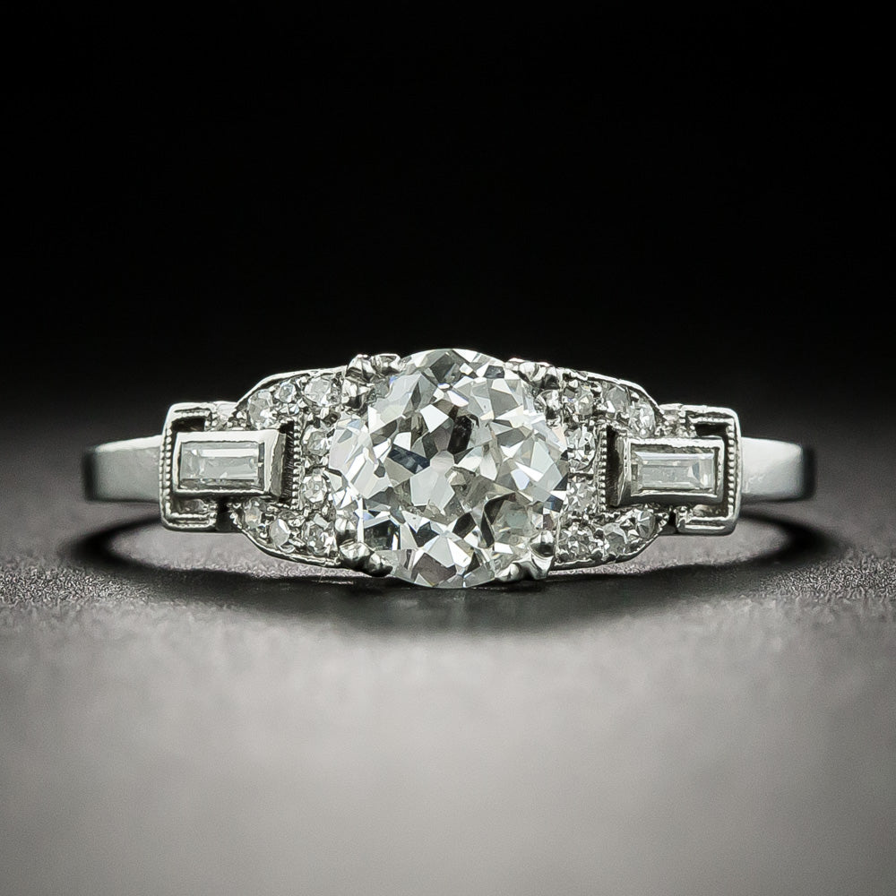 Art Deco 1.08 Carat Diamond Engagement Ring - GIA G SI1 - 2
