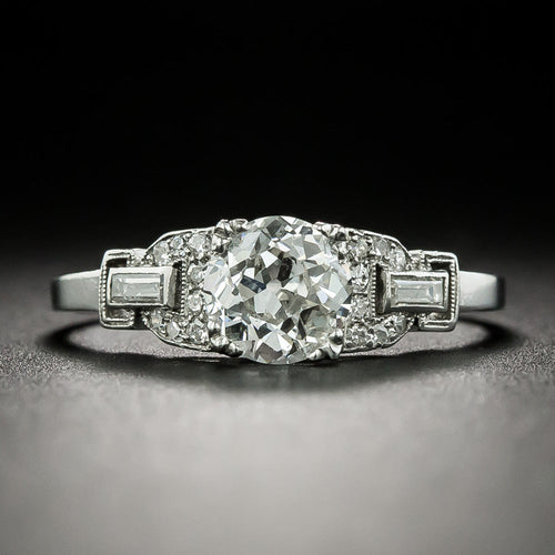 Art Deco 1.08 Carat Diamond Engagement Ring - GIA G SI1 - 2