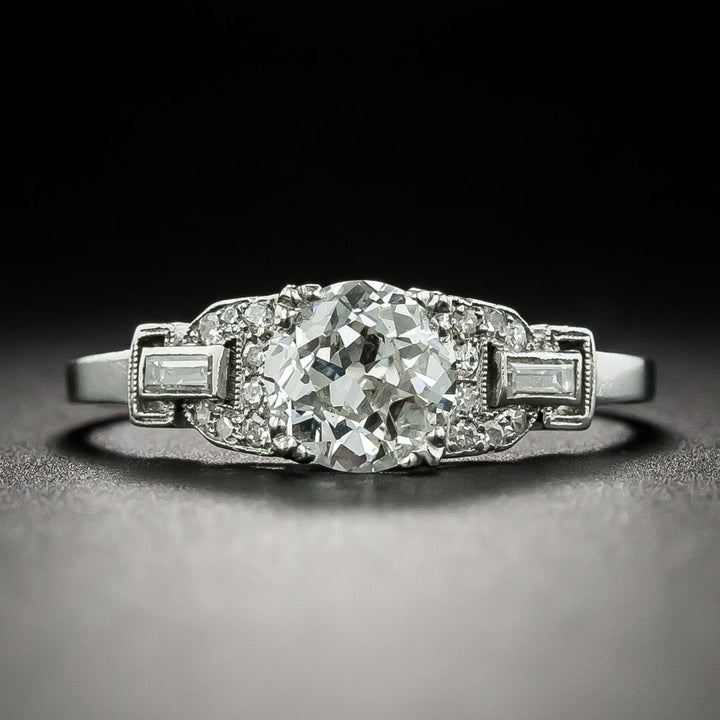 Art Deco 1.08 Carat Diamond Engagement Ring - GIA G SI1