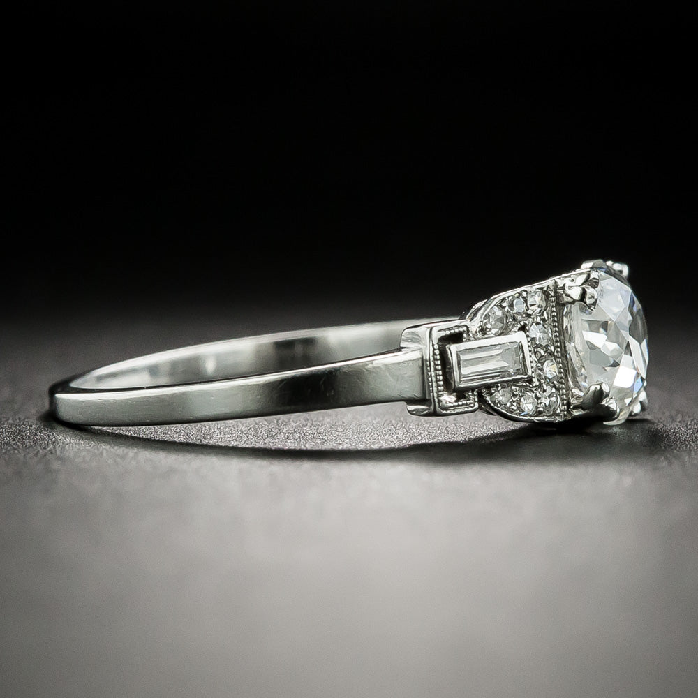 Art Deco 1.08 Carat Diamond Engagement Ring - GIA G SI1 - 3