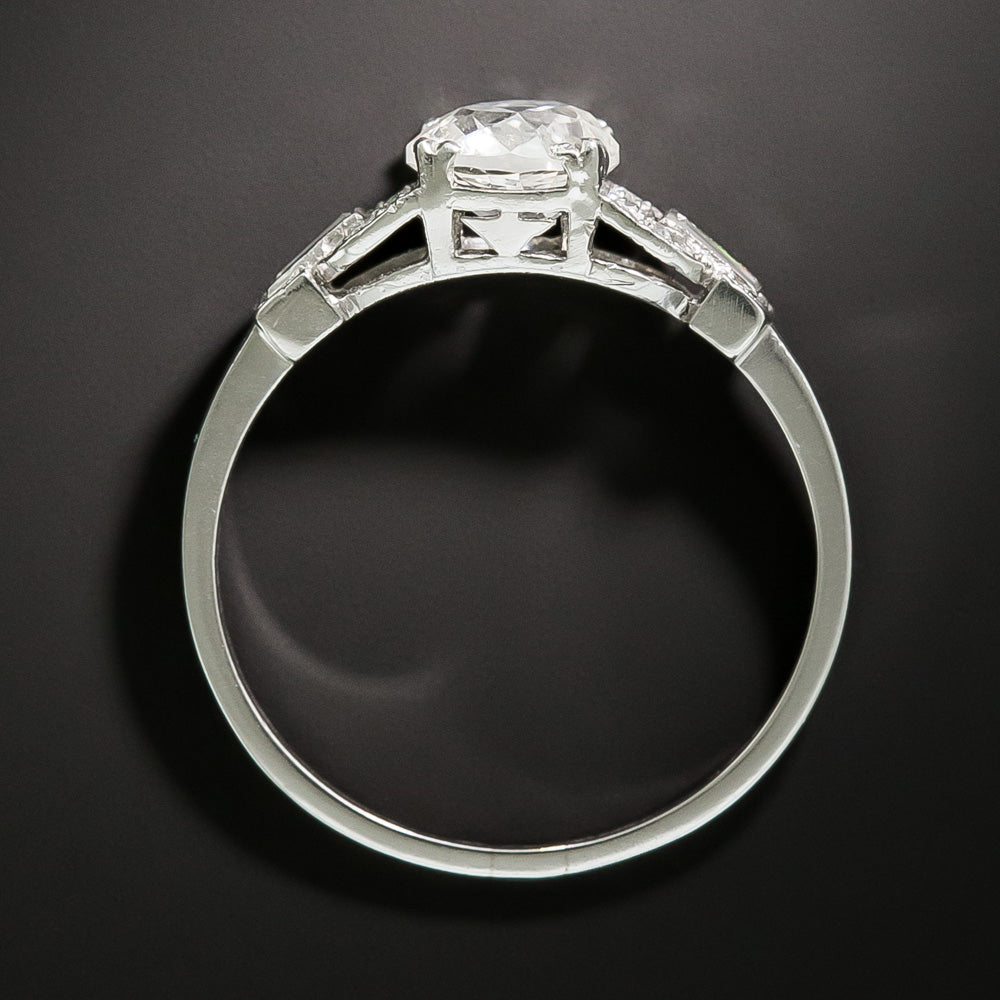 Art Deco 1.08 Carat Diamond Engagement Ring - GIA G SI1 - 4
