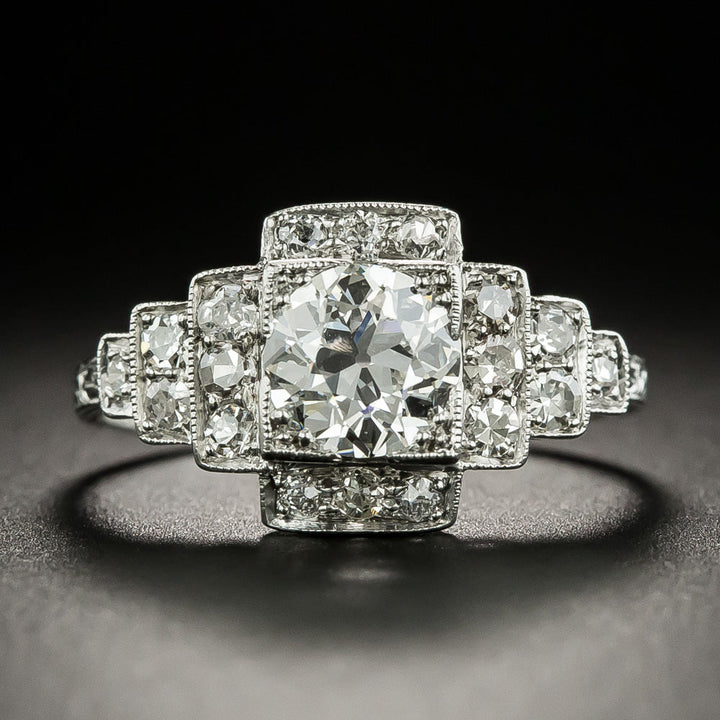 Art Deco 1.10 Carat Diamond Engagement Ring - GIA G VS1