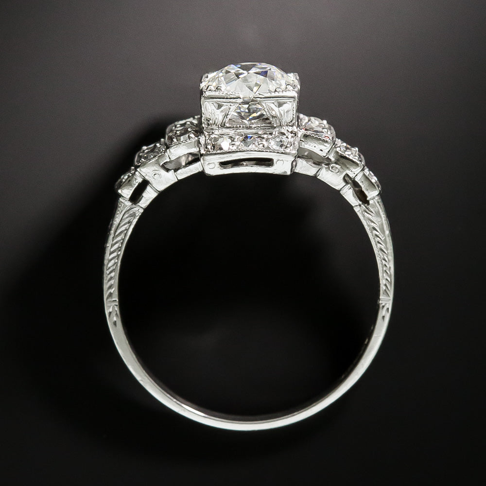 Art Deco 1.10 Carat Diamond Engagement Ring - GIA G VS1 - 3