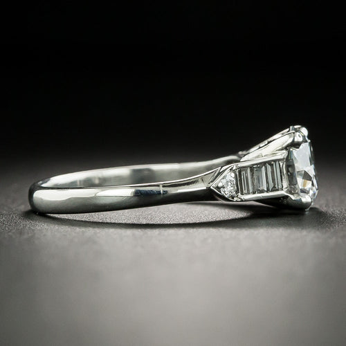 Art Deco 1.11 Carat Diamond Engagement Ring - GIA E VVS2 - 4