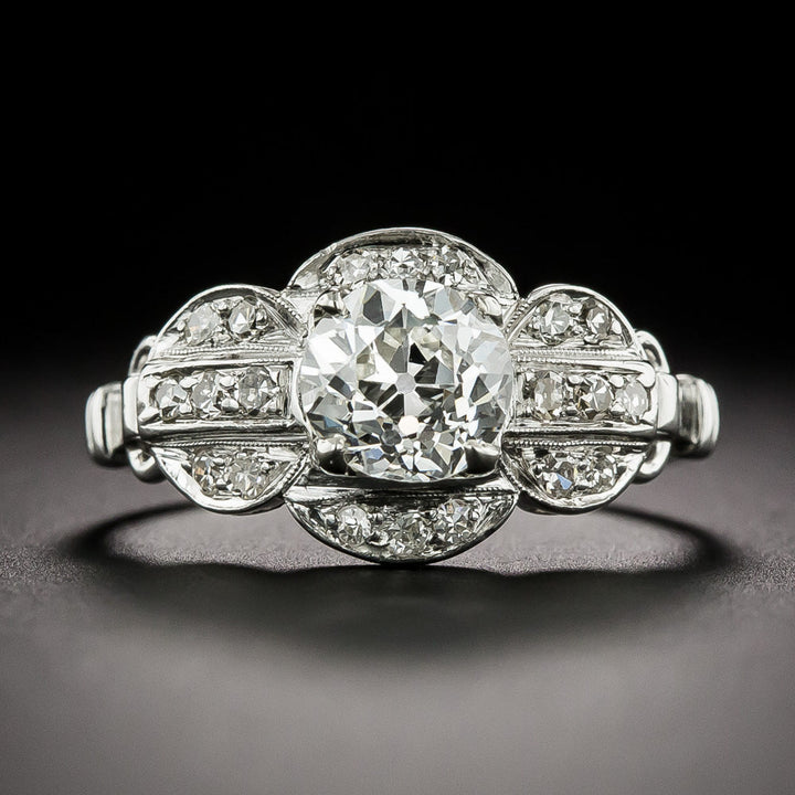 Art Deco 1.11 Carat Diamond Engagement Ring -  GIA  I VS1