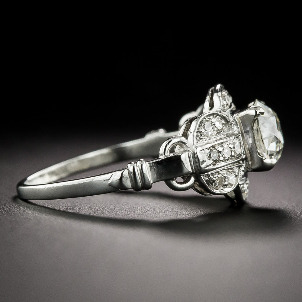 Art Deco 1.11 Carat Diamond Engagement Ring -  GIA  I VS1 - 3