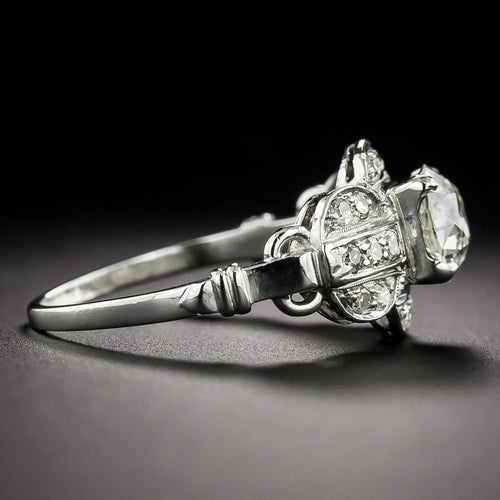 Art Deco 1.11 Carat Diamond Engagement Ring -  GIA  I VS1 - 3
